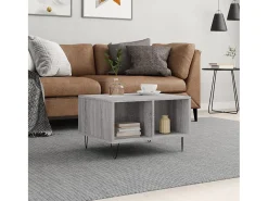 Mesa de centro | Mesa de apoio 60x50x36.5 cm derivados de madeira cinza sonoma^ Mesa De Centro