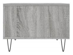 Mesa de centro | Mesa de apoio 60x50x36.5 cm derivados de madeira cinza sonoma^ Mesa De Centro