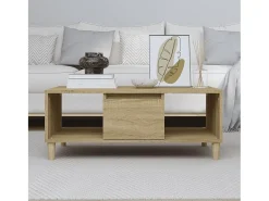 Mesa de centro | Mesa de apoio 90x50x36.5 cm derivados madeira carvalho sonoma^ Mesa De Centro