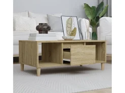 Mesa de centro | Mesa de apoio 90x50x36.5 cm derivados madeira carvalho sonoma^ Mesa De Centro