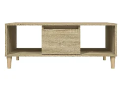 Mesa de centro | Mesa de apoio 90x50x36.5 cm derivados madeira carvalho sonoma^ Mesa De Centro