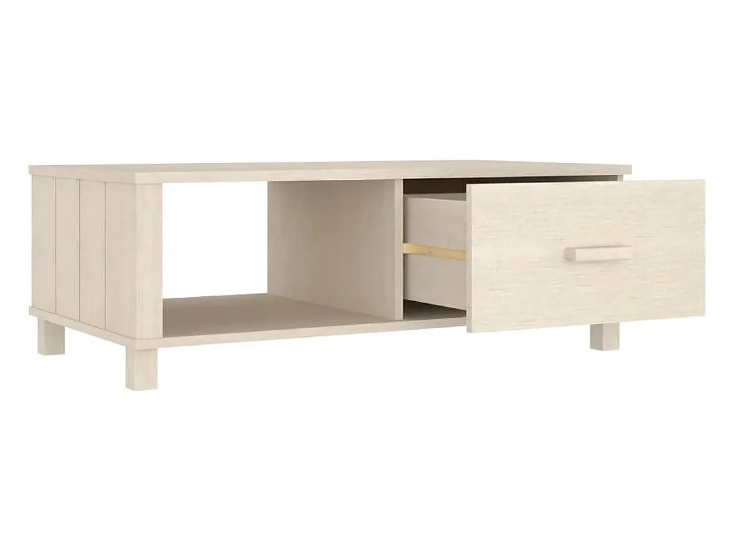 Mesa De Centro* Mesa de centro | Mesa de apoio HAMAR 100x55x35 cm pinho maciço -mel Castanho