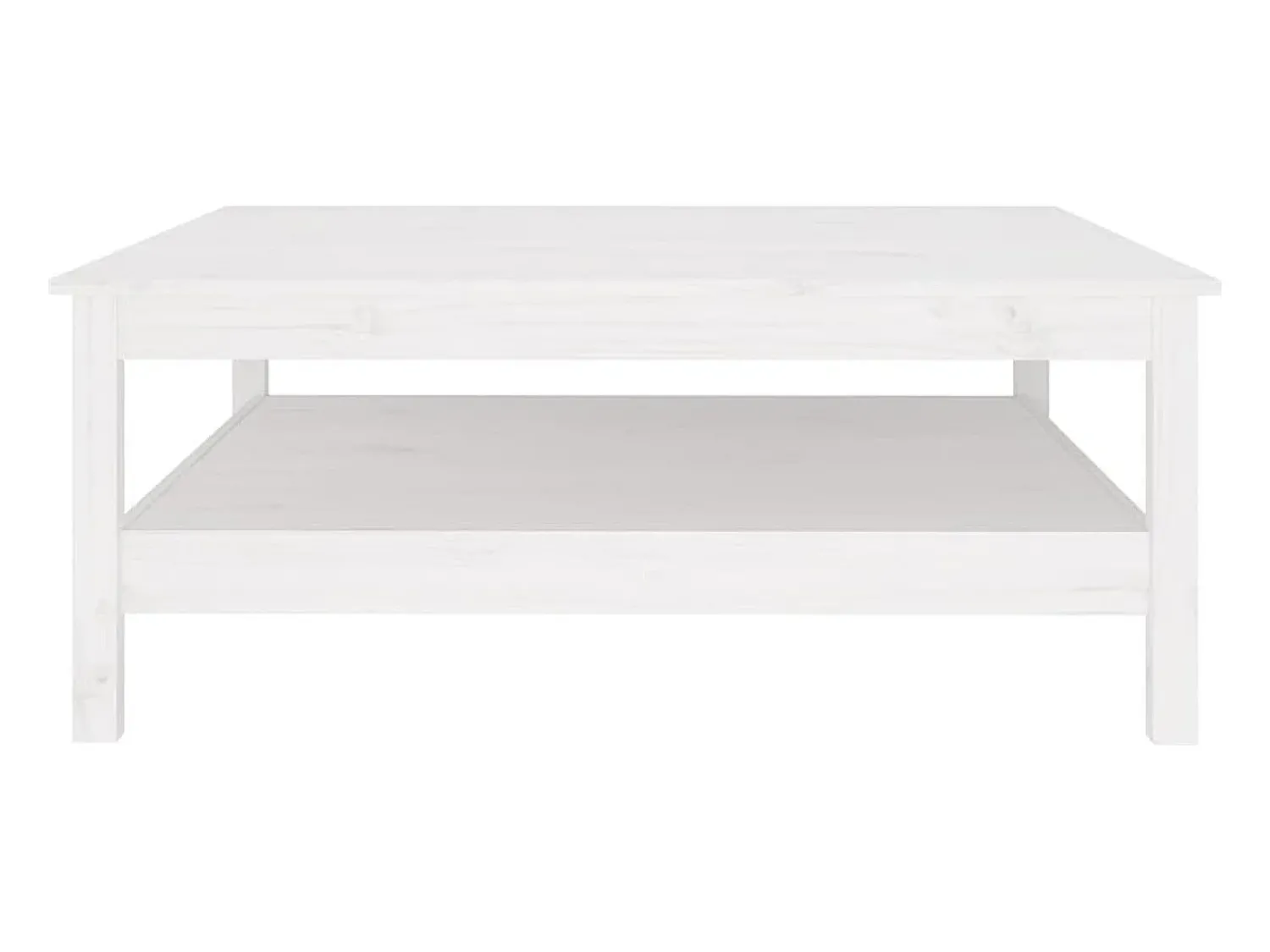 Mesa De Centro* Mesa de centro | Mesa de apoio branca 100x100x40 cm madeira maciça pinho Branco