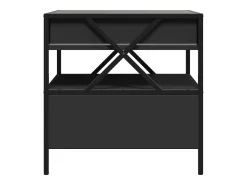 Mesa De Centro* Mesa de centro | Mesa de apoio c/ luzes LED Infinity 50x50x51 cm Preto