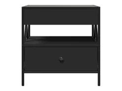 Mesa De Centro* Mesa de centro | Mesa de apoio c/ luzes LED Infinity 50x50x51 cm Preto
