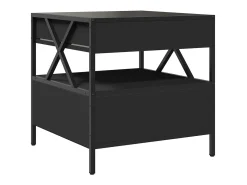 Mesa De Centro* Mesa de centro | Mesa de apoio c/ luzes LED Infinity 50x50x51 cm Preto