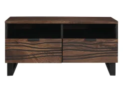 Mesa De Centro| Mesa de centro | Mesa de apoio | Mesa de café com gaveta Marrom e Preto 80x54x40 cm Castanho