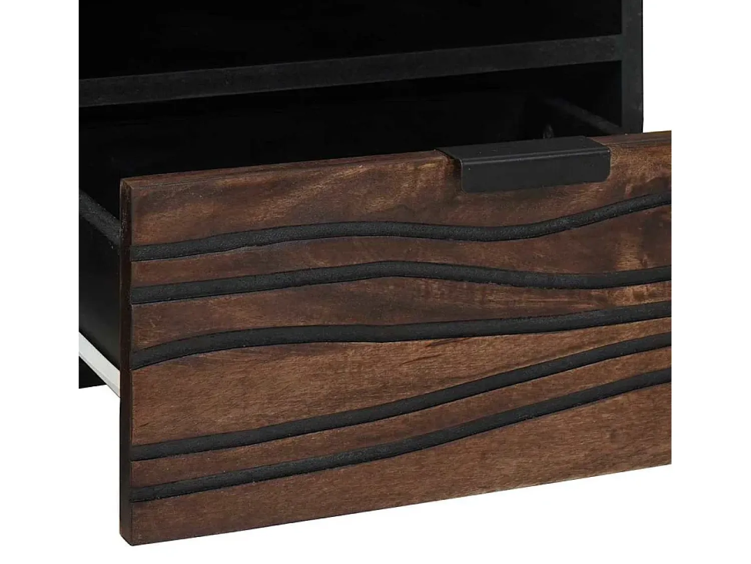 Mesa De Centro| Mesa de centro | Mesa de apoio | Mesa de café com gaveta Marrom e Preto 80x54x40 cm Castanho