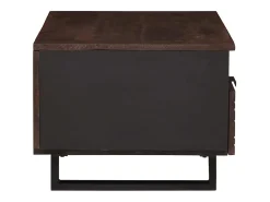 Mesa De Centro| Mesa de centro | Mesa de apoio | Mesa de café com gaveta Marrom e Preto 80x54x40 cm Castanho