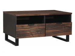 Mesa De Centro| Mesa de centro | Mesa de apoio | Mesa de café com gaveta Marrom e Preto 80x54x40 cm Castanho