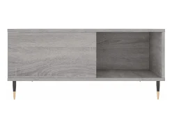 Mesa De Centro| Mesa de centro | Mesa de apoio 80x80x36.5 cm derivados madeira sonoma Cinzento