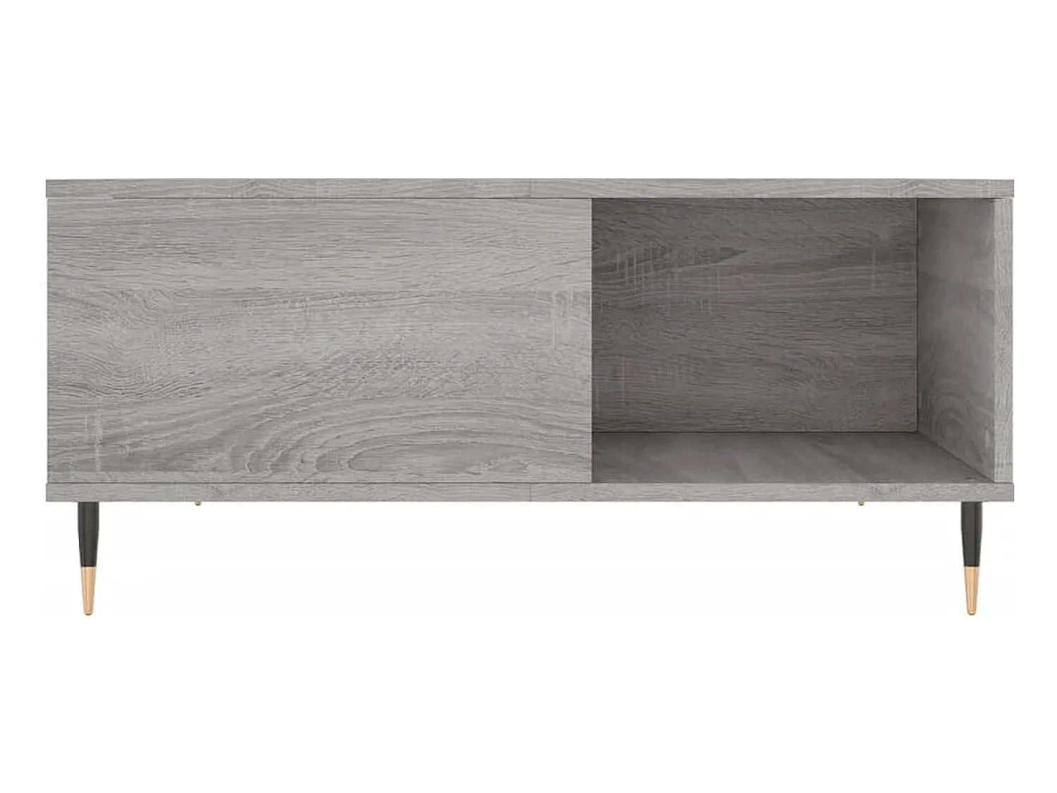 Mesa De Centro| Mesa de centro | Mesa de apoio 80x80x36.5 cm derivados madeira sonoma Cinzento