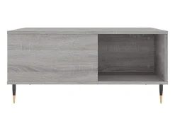 Mesa De Centro| Mesa de centro | Mesa de apoio 80x80x36.5 cm derivados madeira sonoma Cinzento