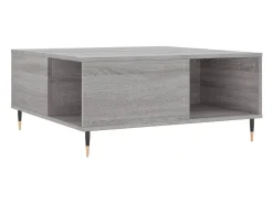 Mesa De Centro| Mesa de centro | Mesa de apoio 80x80x36.5 cm derivados madeira sonoma Cinzento