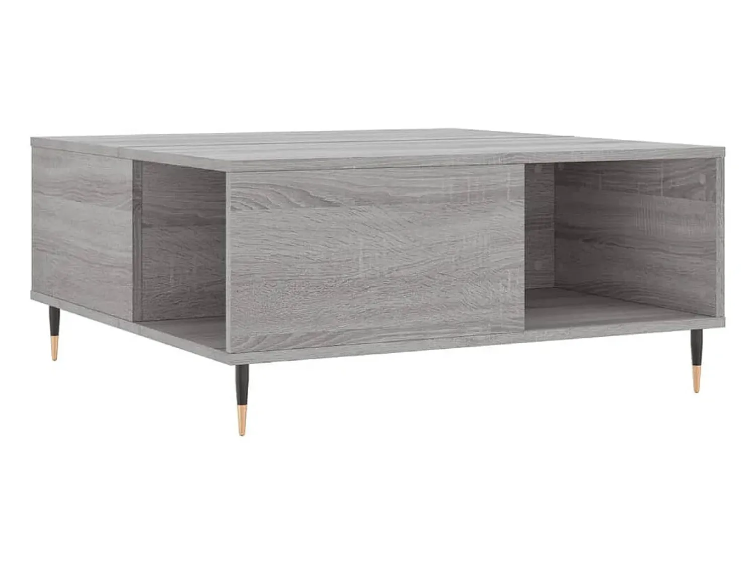 Mesa De Centro| Mesa de centro | Mesa de apoio 80x80x36.5 cm derivados madeira sonoma Cinzento