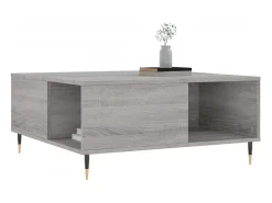 Mesa De Centro| Mesa de centro | Mesa de apoio 80x80x36.5 cm derivados madeira sonoma Cinzento