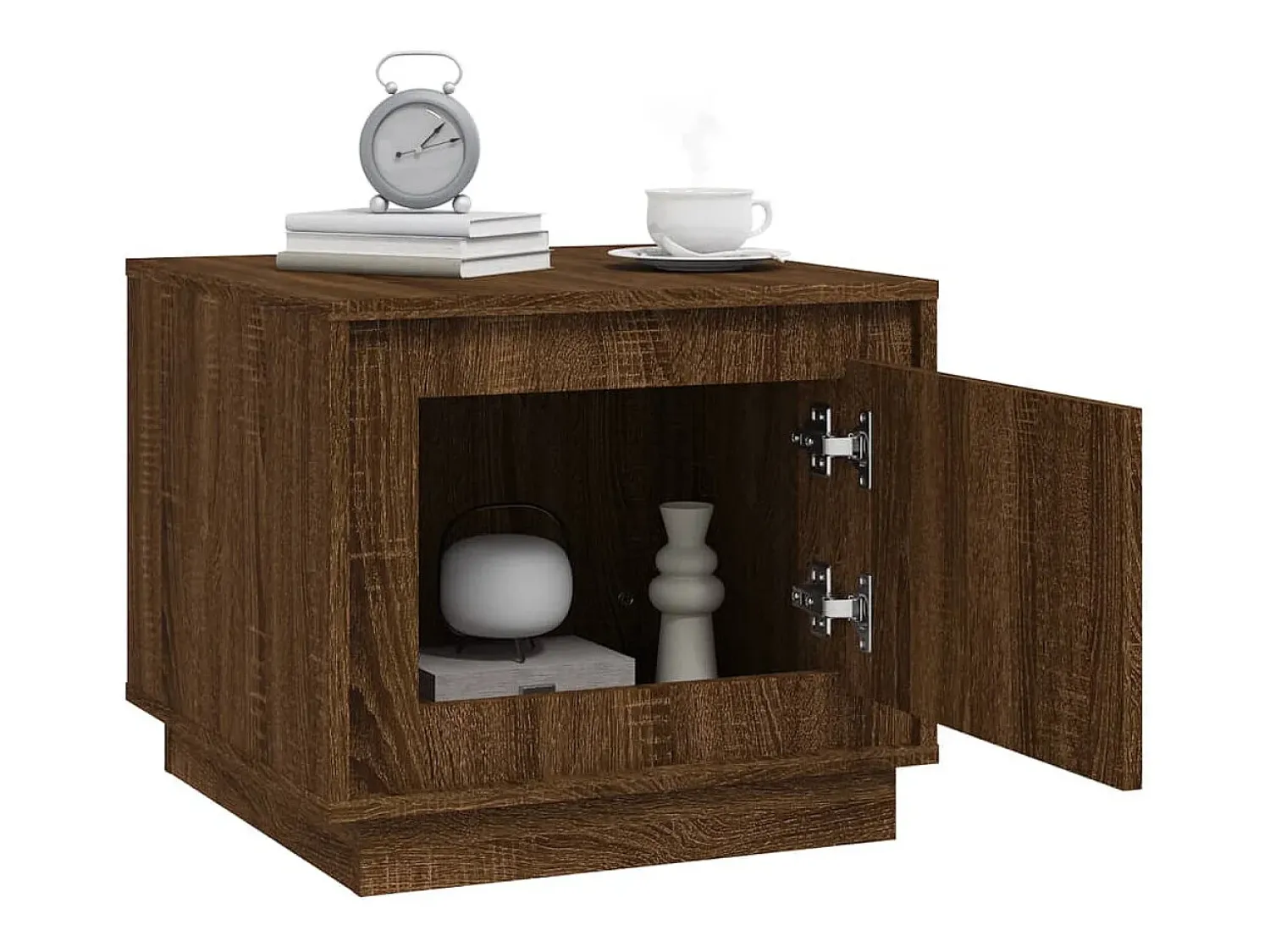Mesa De Centro| Mesa de centro | Mesa de apoio 51x50x44 cm derivados madeira carvalho Castanho