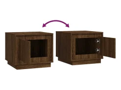 Mesa De Centro| Mesa de centro | Mesa de apoio 51x50x44 cm derivados madeira carvalho Castanho