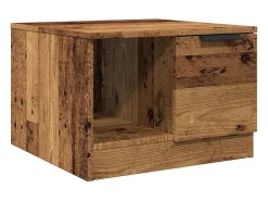 Discount Mesa de centro | Mesa de apoio | Mesa de café 50x50x36 cm derivados de madeira madeira velha Castanho