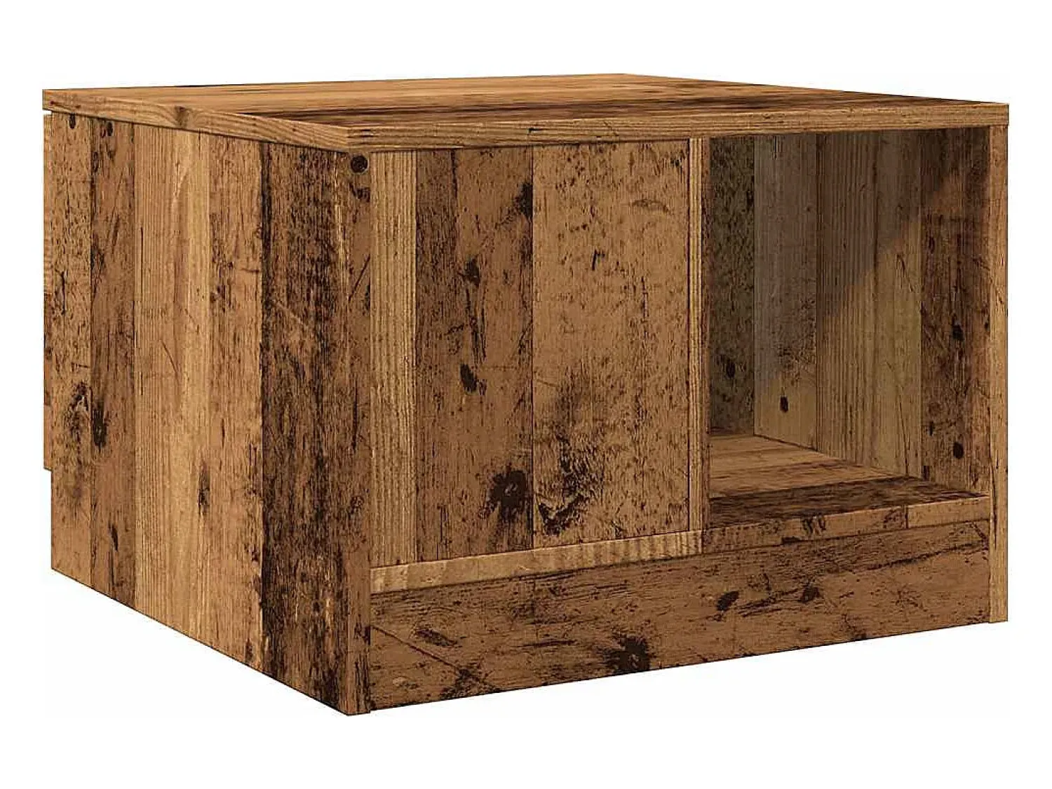 Discount Mesa de centro | Mesa de apoio | Mesa de café 50x50x36 cm derivados de madeira madeira velha Castanho