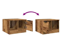 Discount Mesa de centro | Mesa de apoio | Mesa de café 50x50x36 cm derivados de madeira madeira velha Castanho