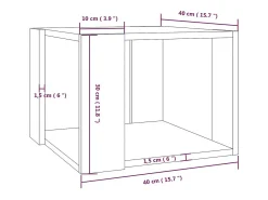 Mesa de centro | Mesa de apoio 40x40x30 cm madeira processada sonoma cinza^ Mesa De Centro