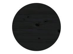 Mesa De Centro* Mesa de centro | Mesa de apoio Ø 55x60 cm madeira de pinho maciça Preto