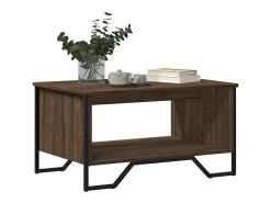 Mesa De Centro| Mesa de centro | Mesa de apoio 75x51x40 cm derivados madeira carvalho Castanho