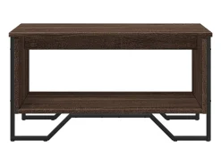 Mesa De Centro| Mesa de centro | Mesa de apoio 75x51x40 cm derivados madeira carvalho Castanho