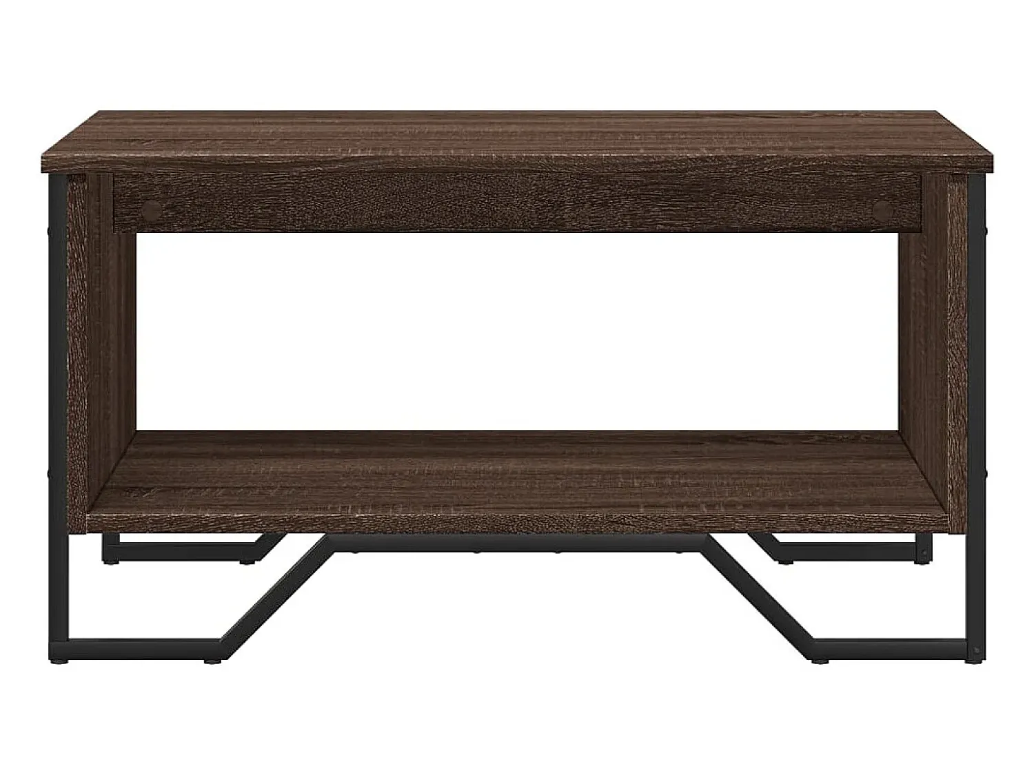 Mesa De Centro| Mesa de centro | Mesa de apoio 75x51x40 cm derivados madeira carvalho Castanho