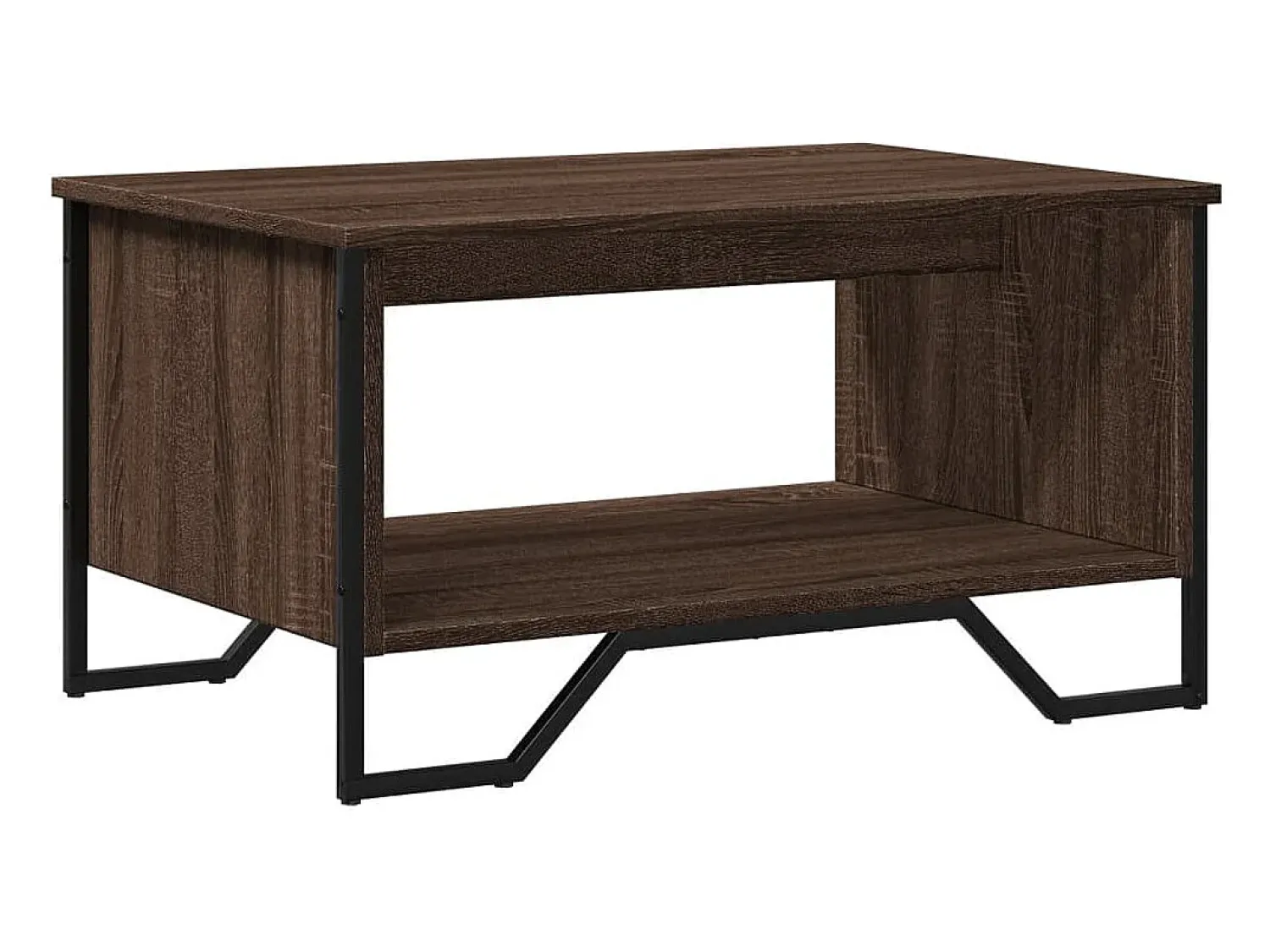 Mesa De Centro| Mesa de centro | Mesa de apoio 75x51x40 cm derivados madeira carvalho Castanho