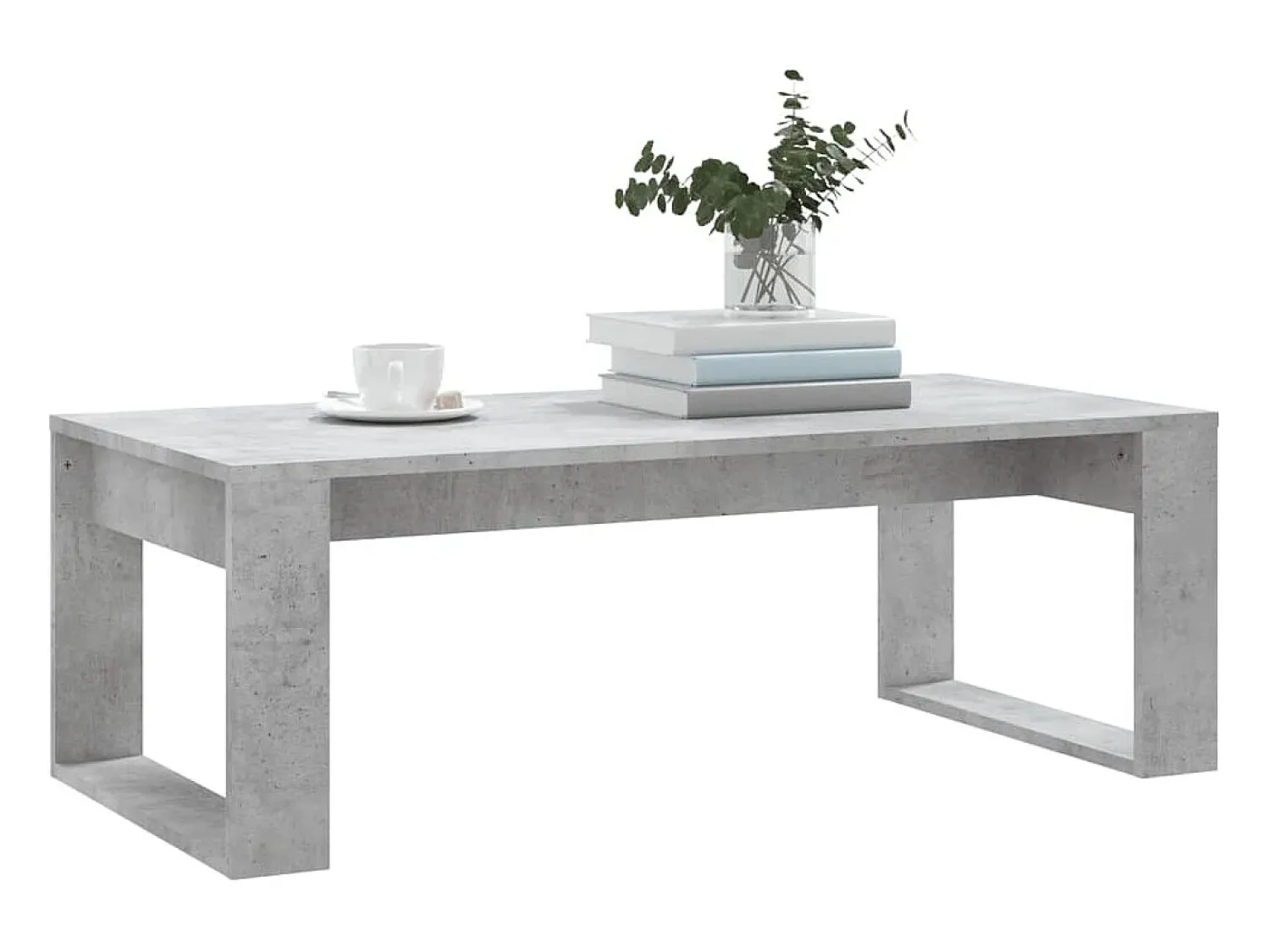 Mesa de centro | Mesa de apoio 102x50x35 cm derivados madeira cimento^ Mesa De Centro