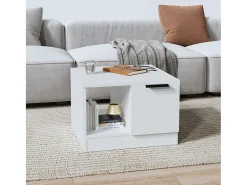 Mesa De Centro| Mesa de centro | Mesa de apoio 50x50x36 cm derivados de madeira Branco
