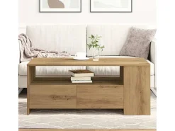 Mesa de centro | Mesa de apoio carvalho artisiano 102x55x43.5 cm^ Mesa De Centro