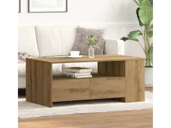 Mesa de centro | Mesa de apoio carvalho artisiano 102x55x43.5 cm^ Mesa De Centro
