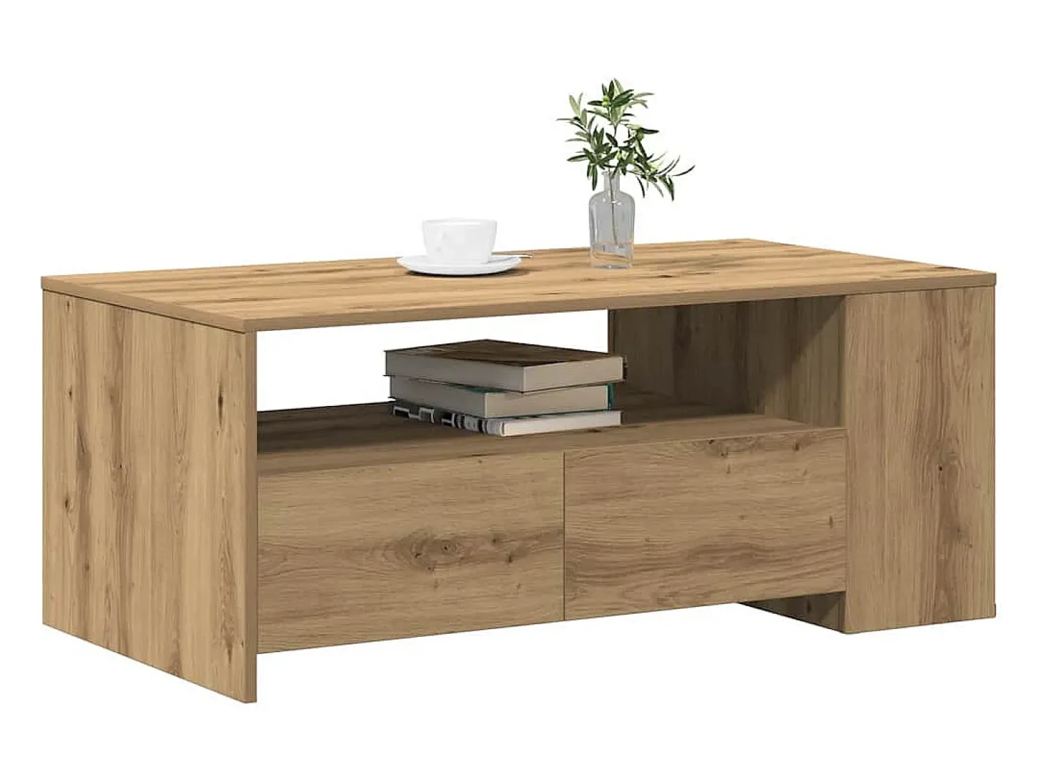 Mesa de centro | Mesa de apoio carvalho artisiano 102x55x43.5 cm^ Mesa De Centro
