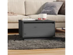 Mesa de centro | Mesa de apoio 55x56x32 cm pinho maciço cinza^ Mesa De Centro