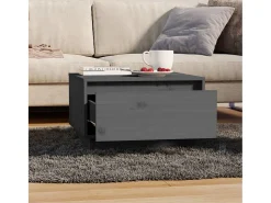 Mesa de centro | Mesa de apoio 55x56x32 cm pinho maciço cinza^ Mesa De Centro