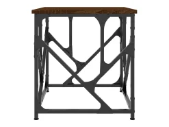 Mesa De Centro* Mesa de centro | Mesa de apoio 45x45x47.5cm derivados madeira carvalho Castanho