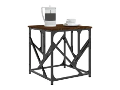 Mesa De Centro* Mesa de centro | Mesa de apoio 45x45x47.5cm derivados madeira carvalho Castanho