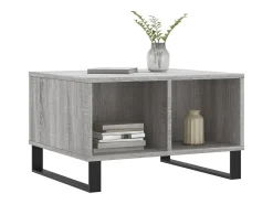 Mesa de centro | Mesa de apoio 60x50x36.5 cm derivados de madeira cinza sonoma^ Mesa De Centro