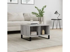 Mesa de centro | Mesa de apoio 60x50x36.5 cm derivados de madeira cinza sonoma^ Mesa De Centro