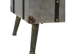 Mesa De Centro| Mesa de centro | Mesa de apoio em MDF e alumínio 102x51x47.5 cm Prateado
