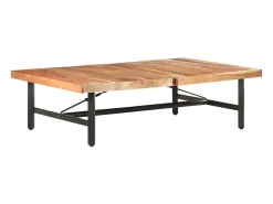 Best Mesa de centro | Mesa de apoio | Mesa de café 142x90x42 cm madeira de acácia maciça Castanho