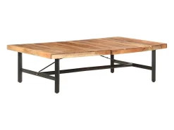 Best Mesa de centro | Mesa de apoio | Mesa de café 142x90x42 cm madeira de acácia maciça Castanho