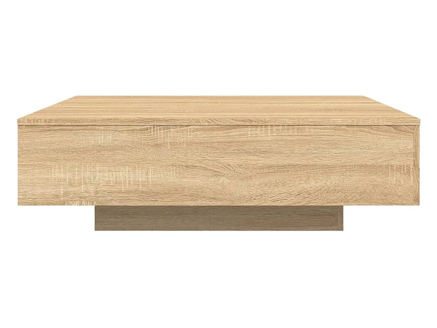 Mesa De Centro| Mesa de centro | Mesa de apoio com luzes LED 100x100x31 cm carvalho sonoma Castanho