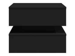 Mesa De Centro* Mesa de centro | Mesa de apoio com luzes LED 50x50x40 cm Preto