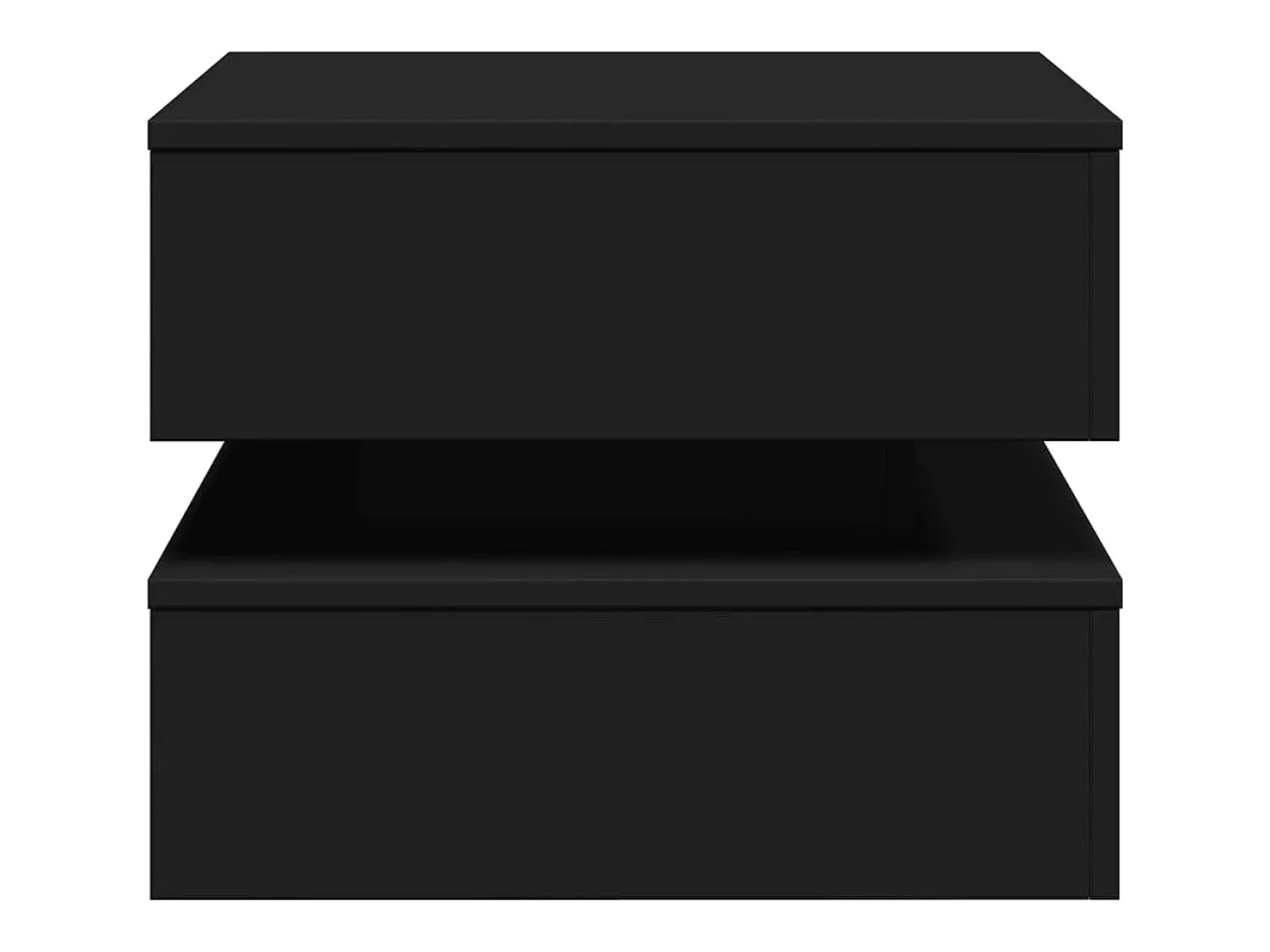 Mesa De Centro* Mesa de centro | Mesa de apoio com luzes LED 50x50x40 cm Preto