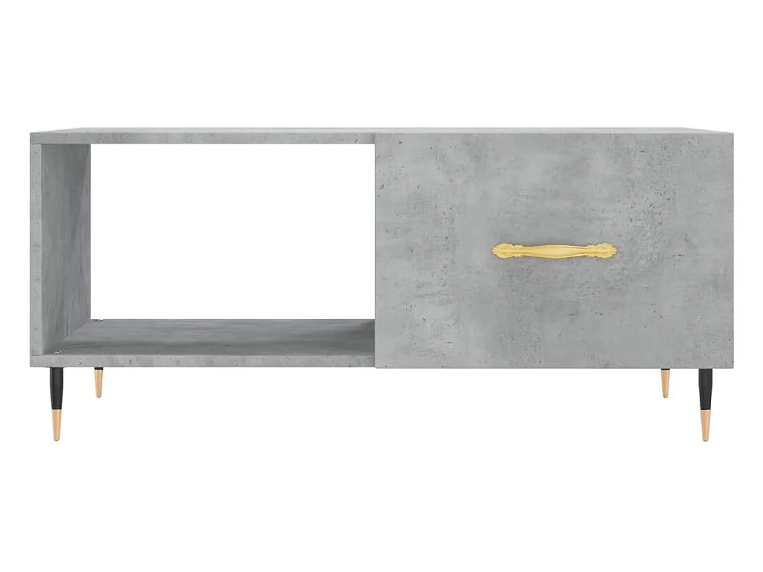 Best Mesa de centro | Mesa de apoio 90x50x40 madeira processada cinza cimento Cinzento
