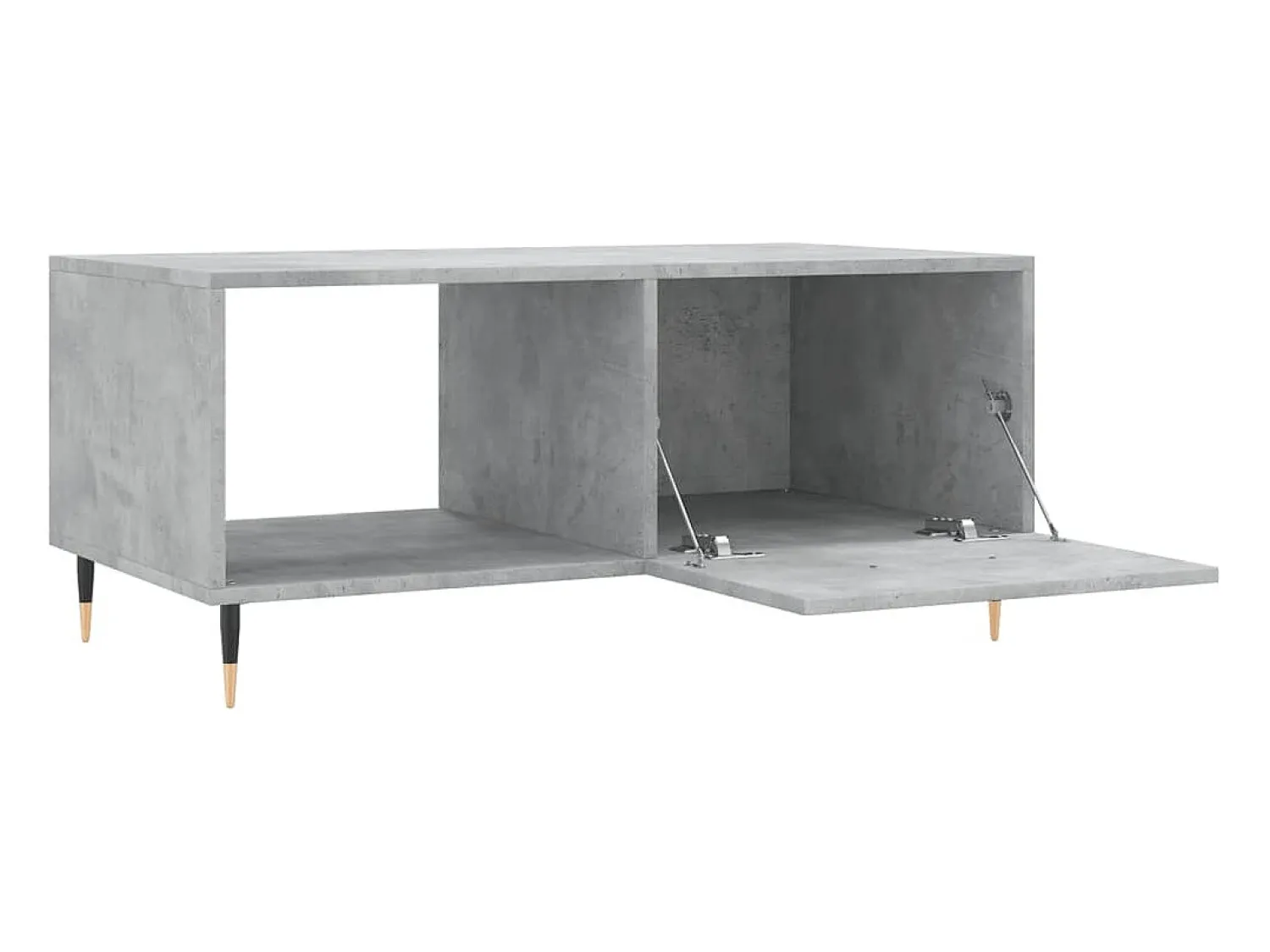 Best Mesa de centro | Mesa de apoio 90x50x40 madeira processada cinza cimento Cinzento